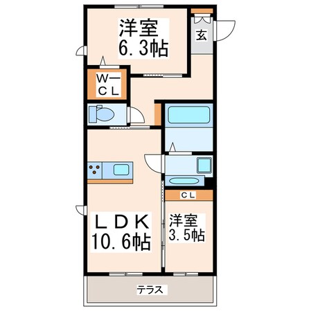 グッドラック四番館の物件間取画像